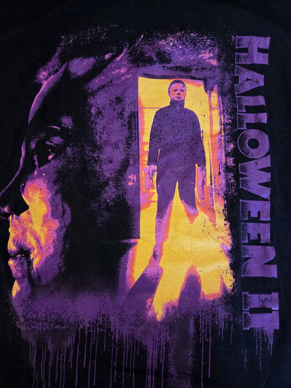 Halloween II Michael Myers Graphic T-Shirt Black Horror Tee S